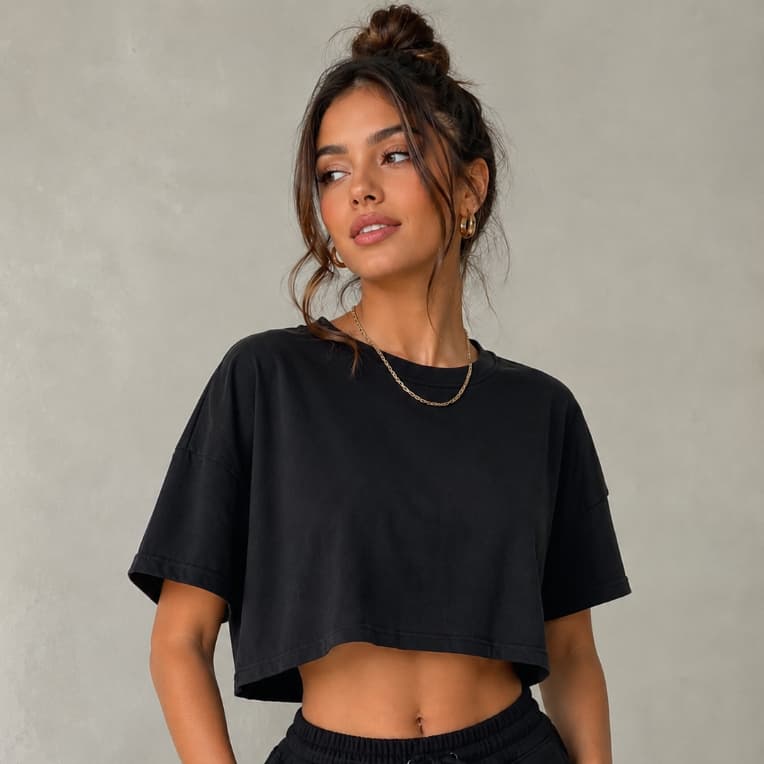 Cropped Oversized Feminino Liso 100% Algodão Premium | Confortável, Moderno e Casual