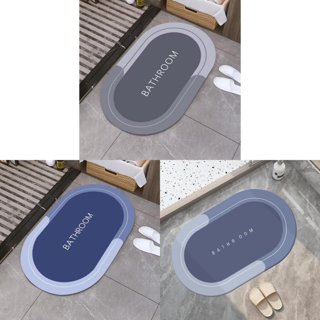 Kit Tapete de Banheiro Antiderrapante Absorvente secagem rapida