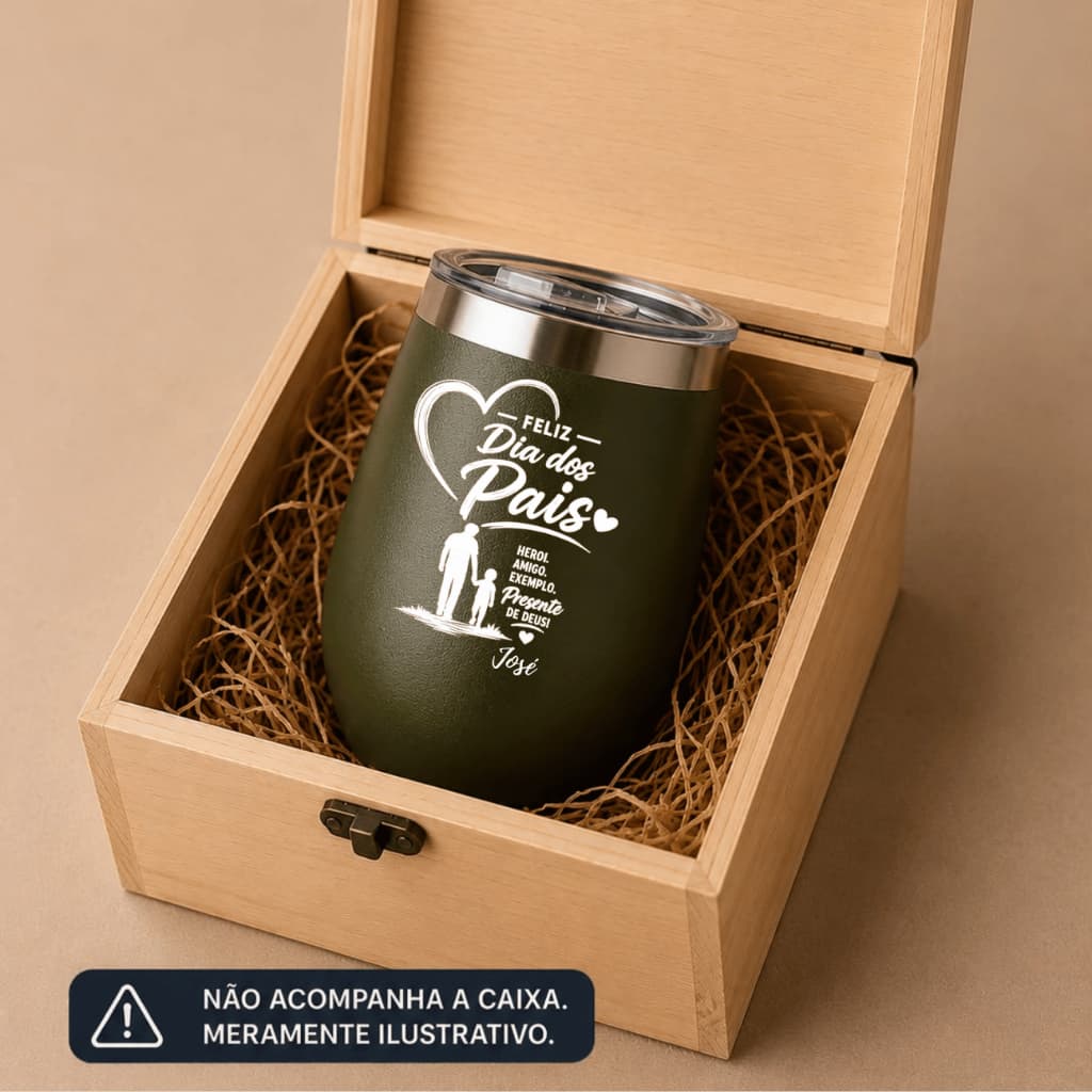 Copo Térmico Personalizado Dia dos Pais Presente Para Pai Gravação Laser