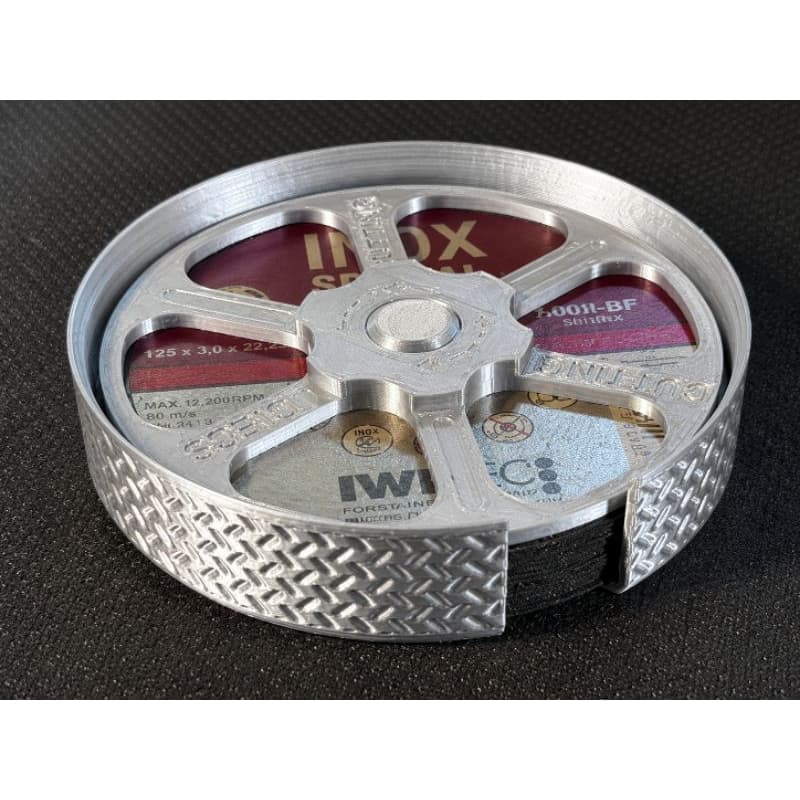 Porta Discos de Corte 125mm Caixa Organizadora Presente Para Pais