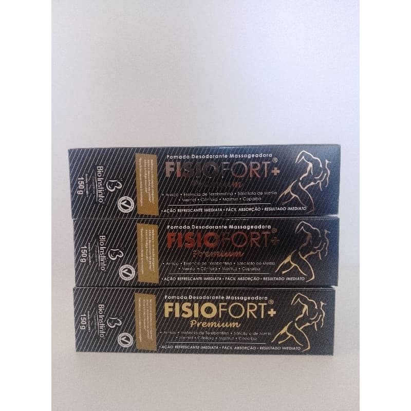 POMADA DESODORANTE MASSAGEADORA FISIOFORT+PREMIUM AÇÃO REFRESCANTE IMEDIATA, FÁCIL ABSORÇÃO, RESULTADO IMEDIATA