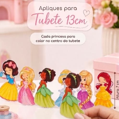 Apliques desenhos Princesas baby Cute Personalizado Infantil Papel Fotográfico 7cm decoração- jardim