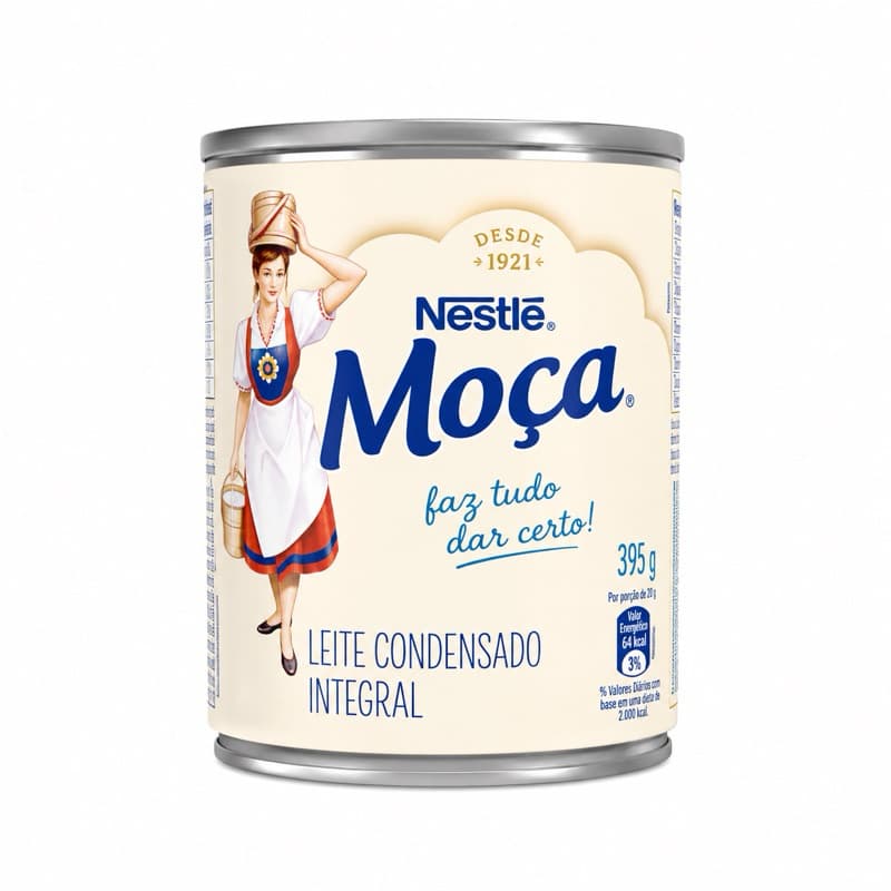 l Leite Condensado Moça Nestlé Tradicional Lata 395g Original