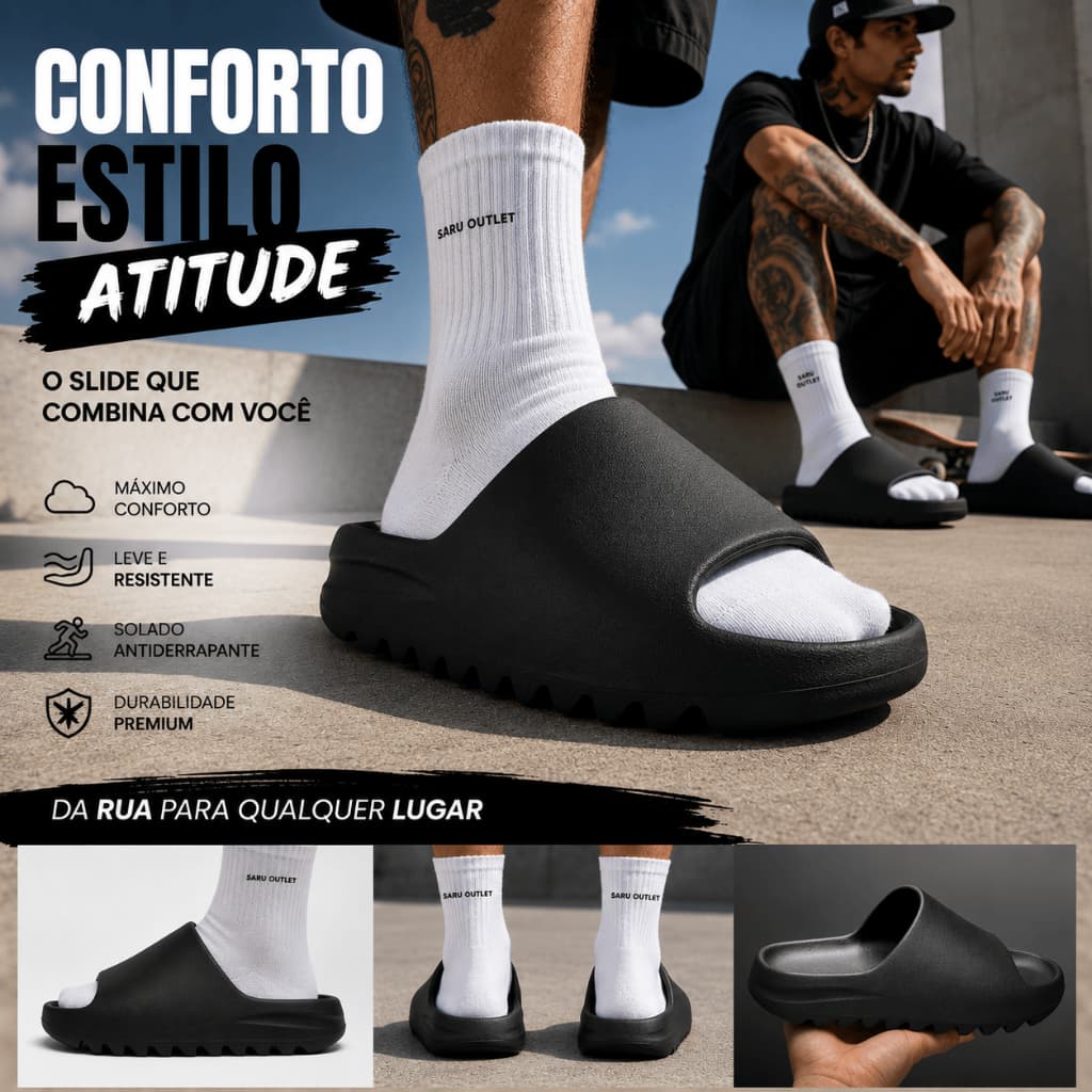 Chinelo Nuvem Masculino Unissex Slide – Lançamento Estilo Blogueiro e Jogador