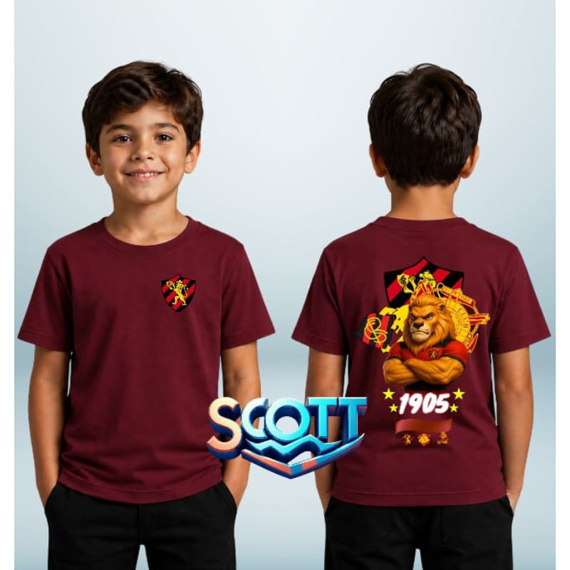 CAMISETA INFANTIL TORCEDOR DO SPORT RECIFE 100% ALGODÃO UNISSEX