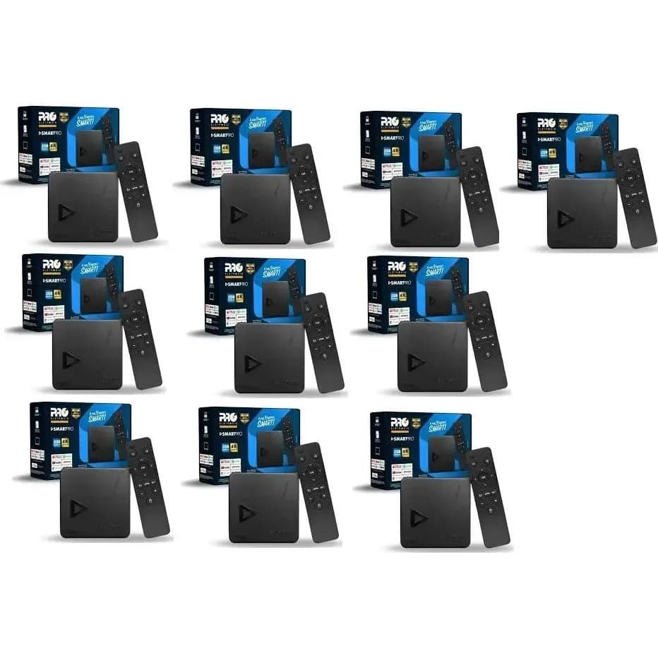 Kit 10 Unidades Completo Smart Box Proeletronic Smartpro Prosb-3000/16 Gb 4k Hd Revenda/Atacado Logista Distribuidora