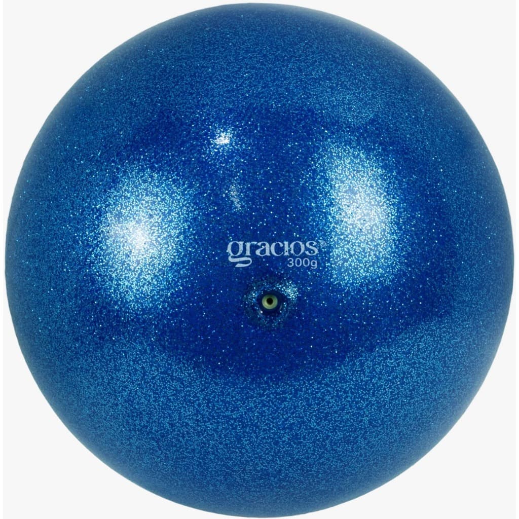 Bola de Ginástica Rítmica Azul Oficial 300g Infantil Glitter Gracios.