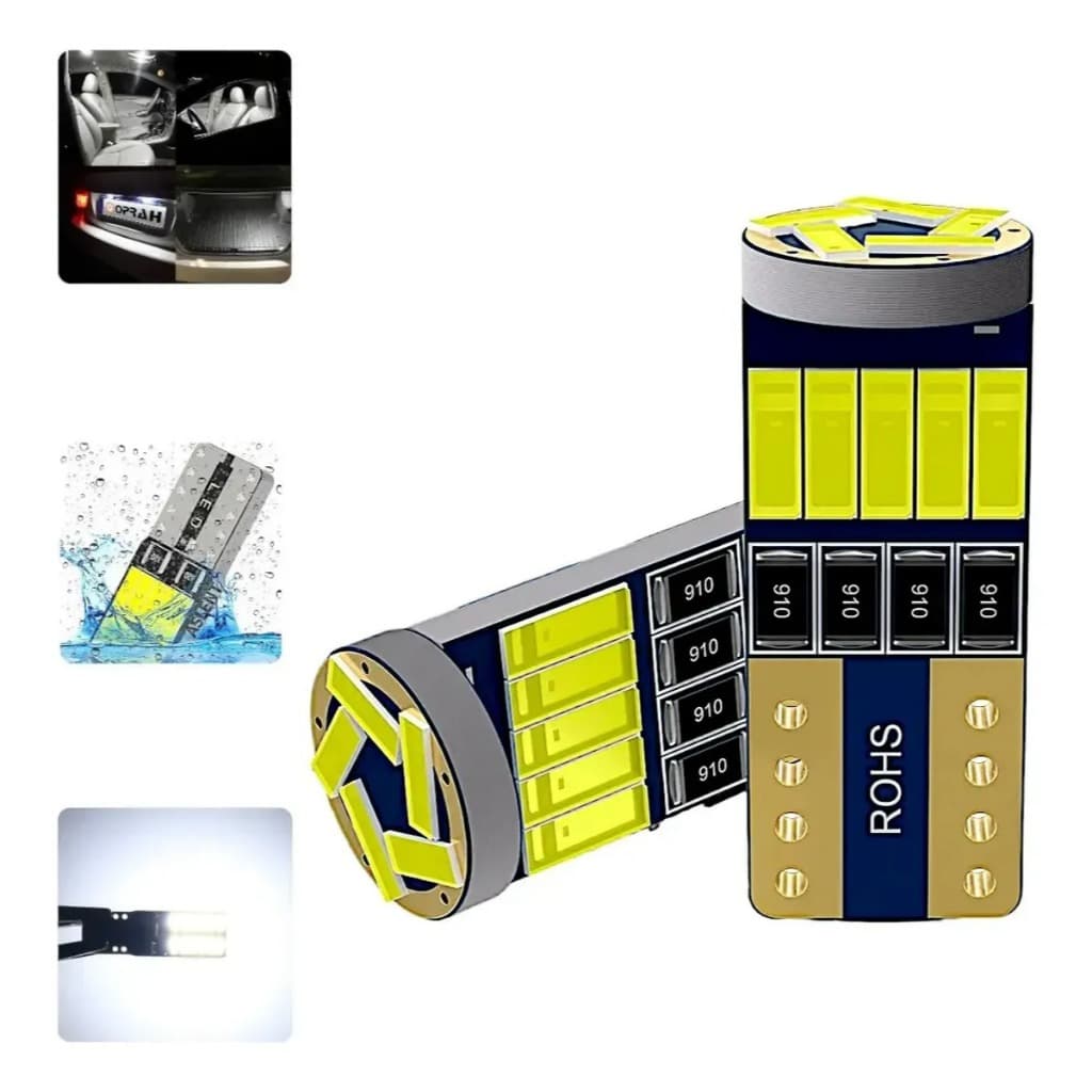 Kit 2 Lâmpada Pingo Led Esmagada T10 12v