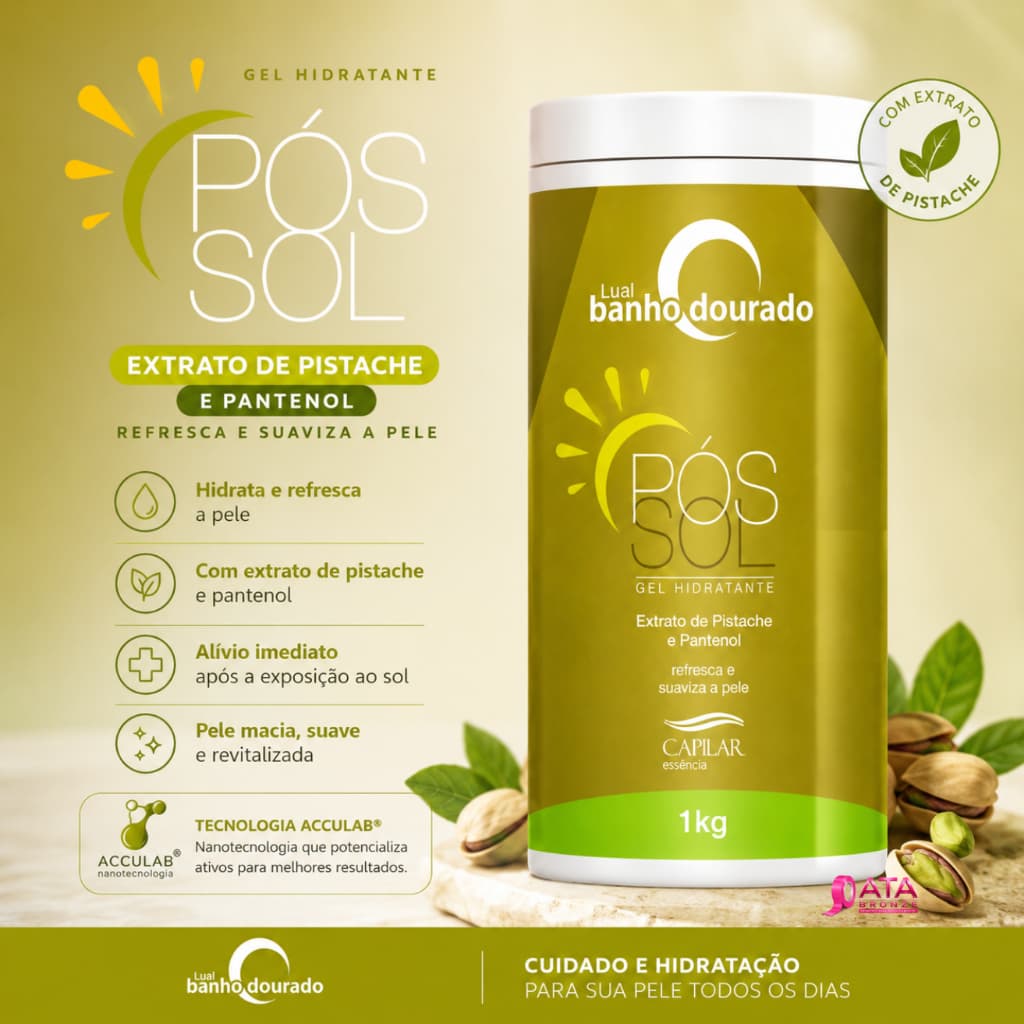 GEL PÓS-SOL PISTACHE 1Kg - CAPILAR ESSÊNCIA