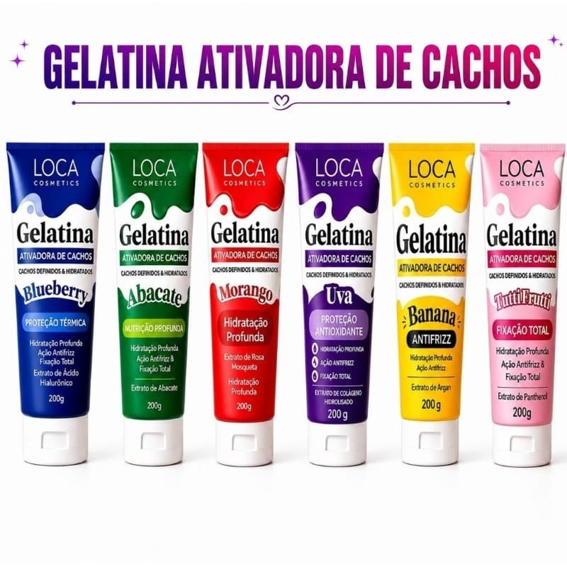 Kit Gelatina Ativadora de Cachos LOCA Cosmetics – 200g