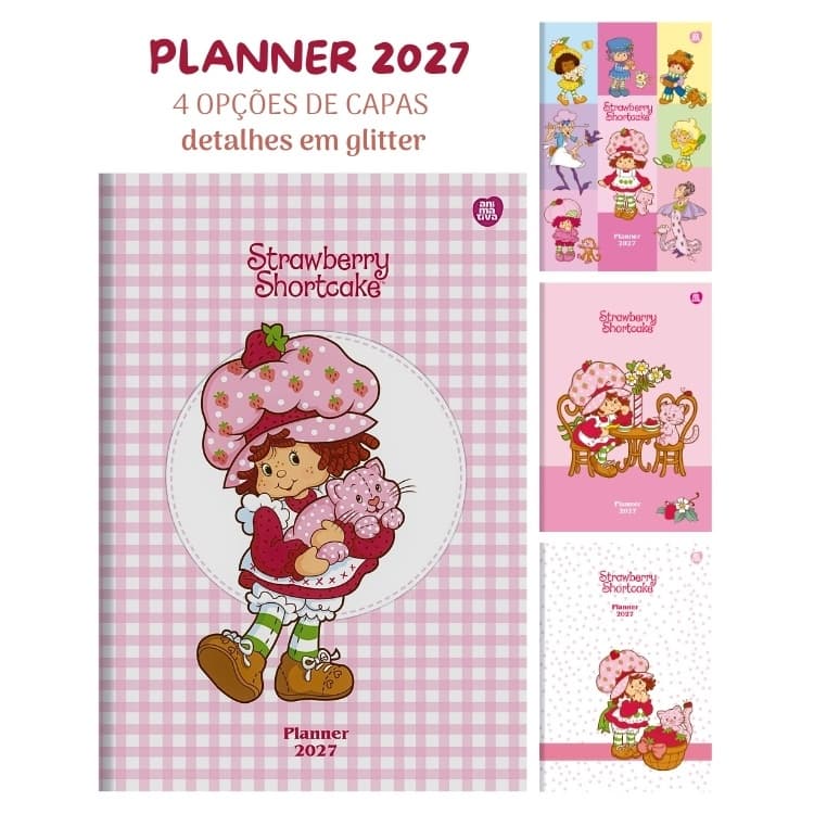 Agenda Planner Anual 2027 Grampeado 20Fl Moranguinho ANIMATIVA