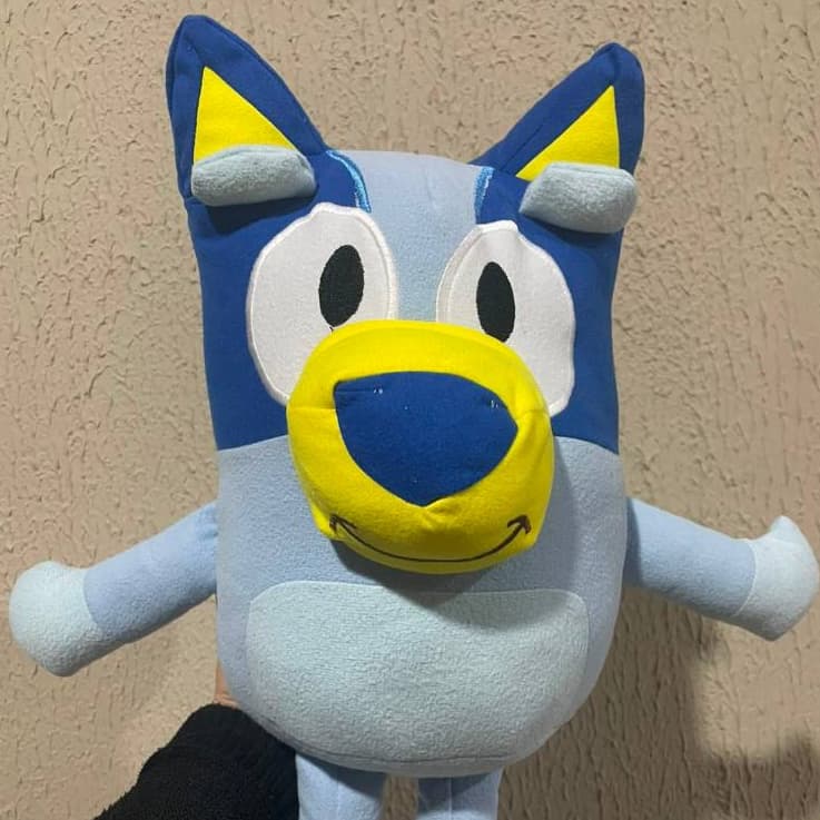 Pelúcia Bluey Azul 40cm - Macia, Confortável e Ideal para Presentear