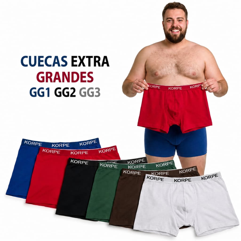 Kit Com 3 Cuecas Plus Size De Microfibra Extra Grande