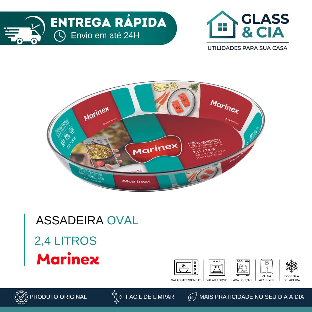 Assadeira Oval Pequena 2,4l