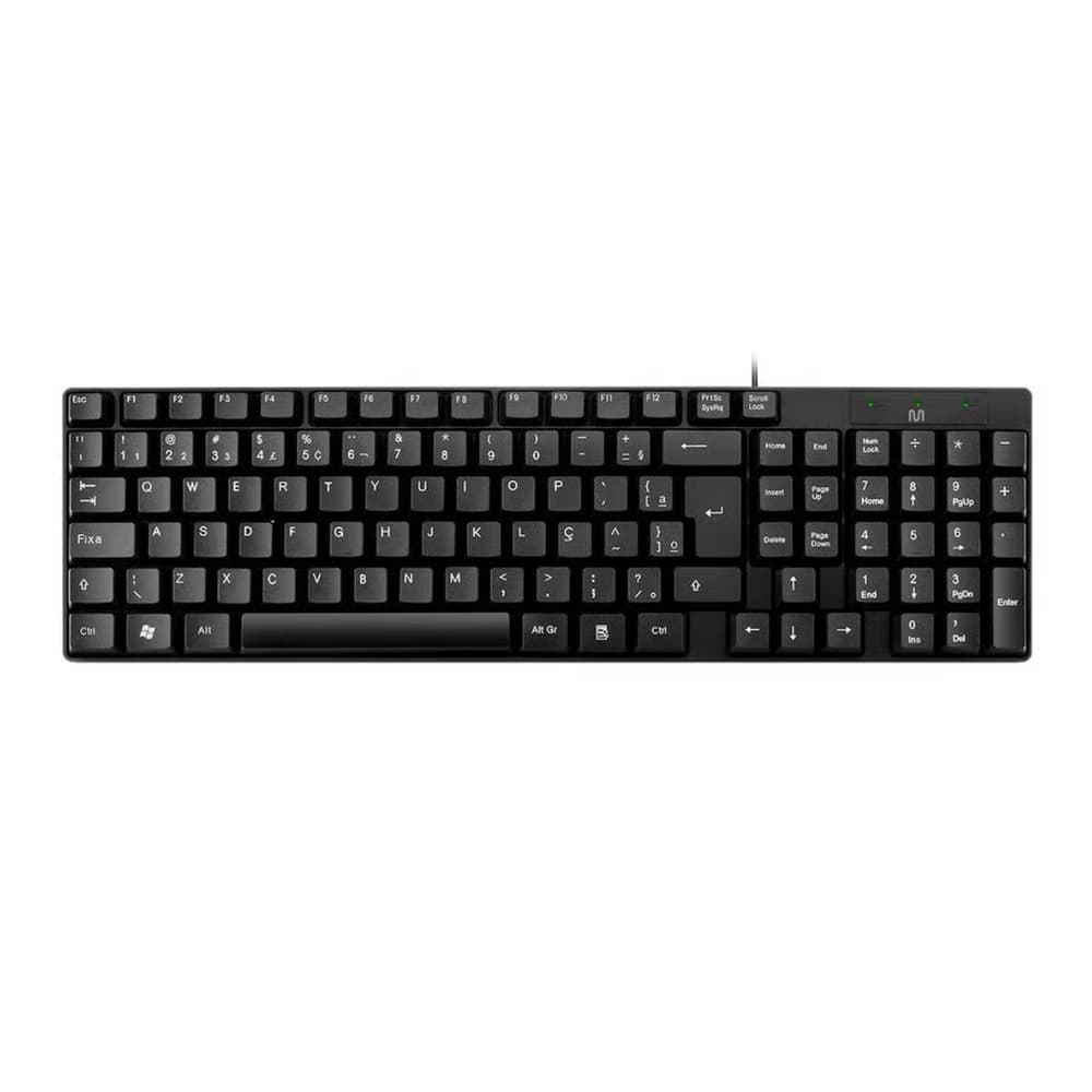 Teclado Multilaser TC193 Slim USB Português Com Fio Para Computador PC e Notebook