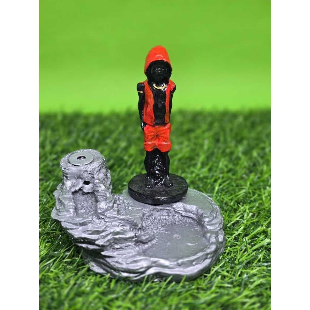 Exu Mirim Incensário Cascata 10 cm Decoração para Altar Esotérica Religioso