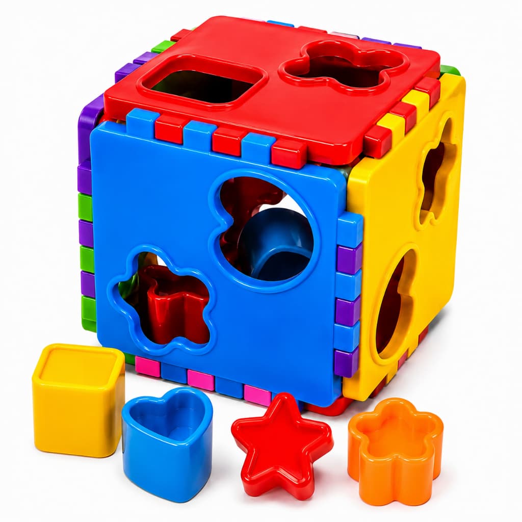 Cubo Interativo Brinquedo de Encaixar Educativo Grande Didático Infantil Criança