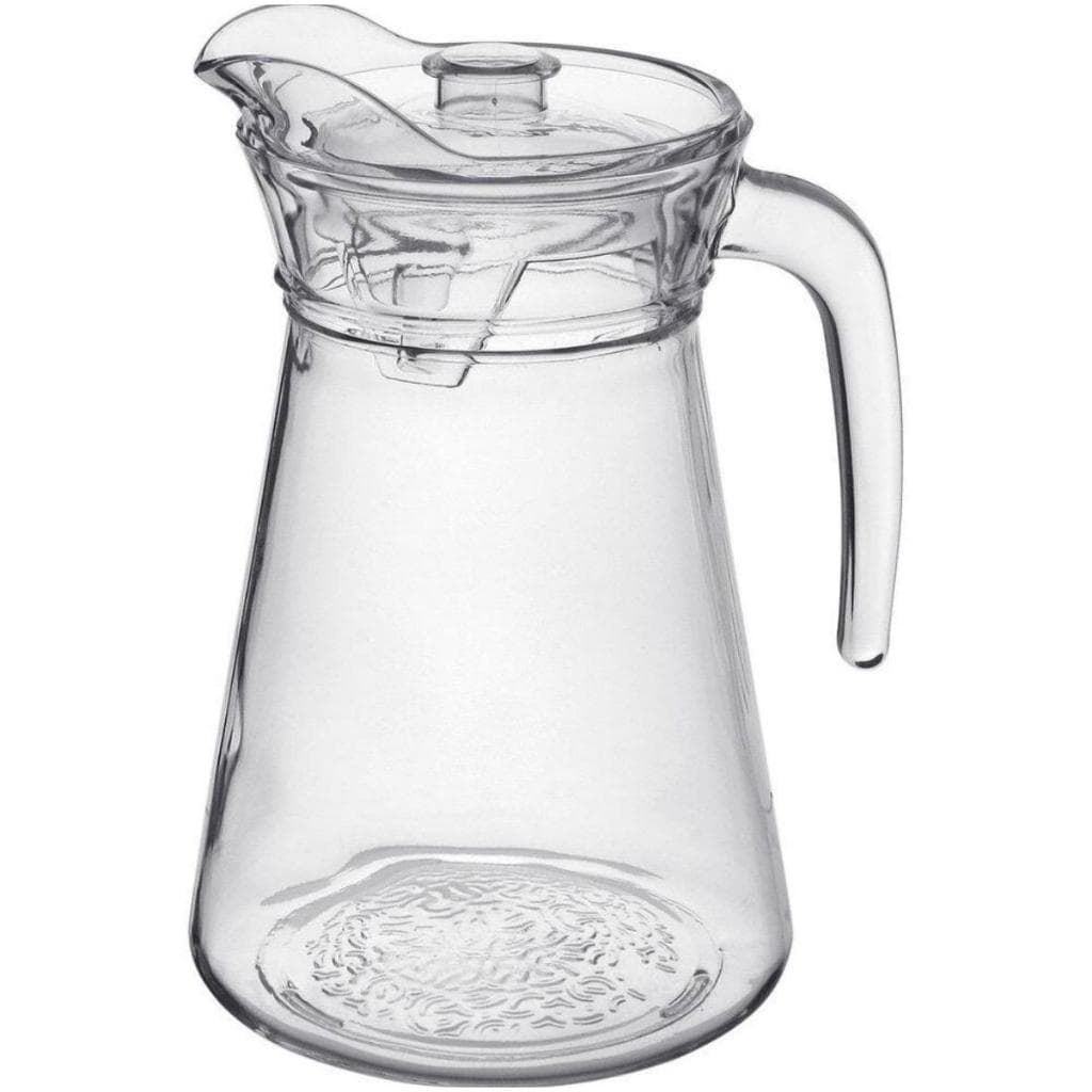 Jarra de Vidro 1,5 Litros com Tampa de Acrilico cor Transparente