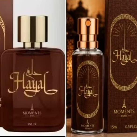 Perfume Hayal - Fragrância autoral Moments Paris com especiarias arabe - 100ml e de bolso PARFUM EDP masculino