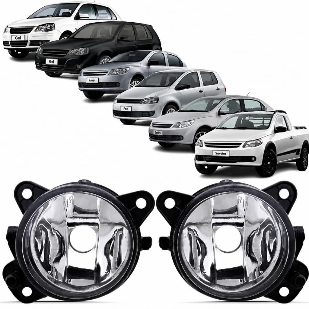 Par/Un Farol Milha Gol G5 Voyage Saveiro Fox Golf Polo 2008 2009 2010 2011 2012 1ª Linha Novo