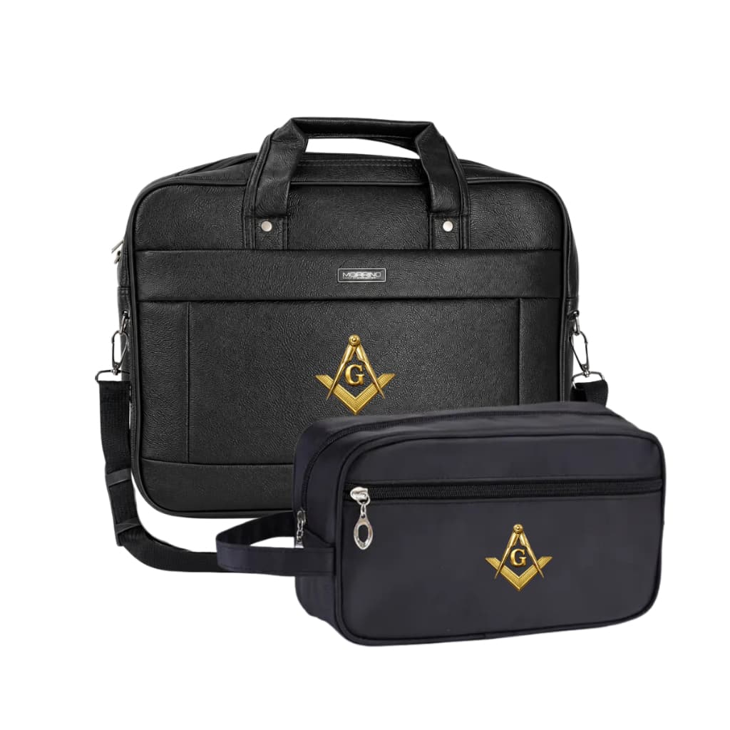 Kit 2 Bolsas Pasta Maleta Maçonaria Maçom Paramentos Premium