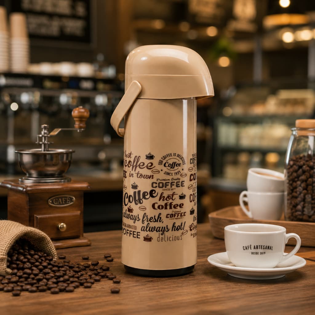 Garrafa Térmica Café 1l Sistema De Pressão Best Coffee
