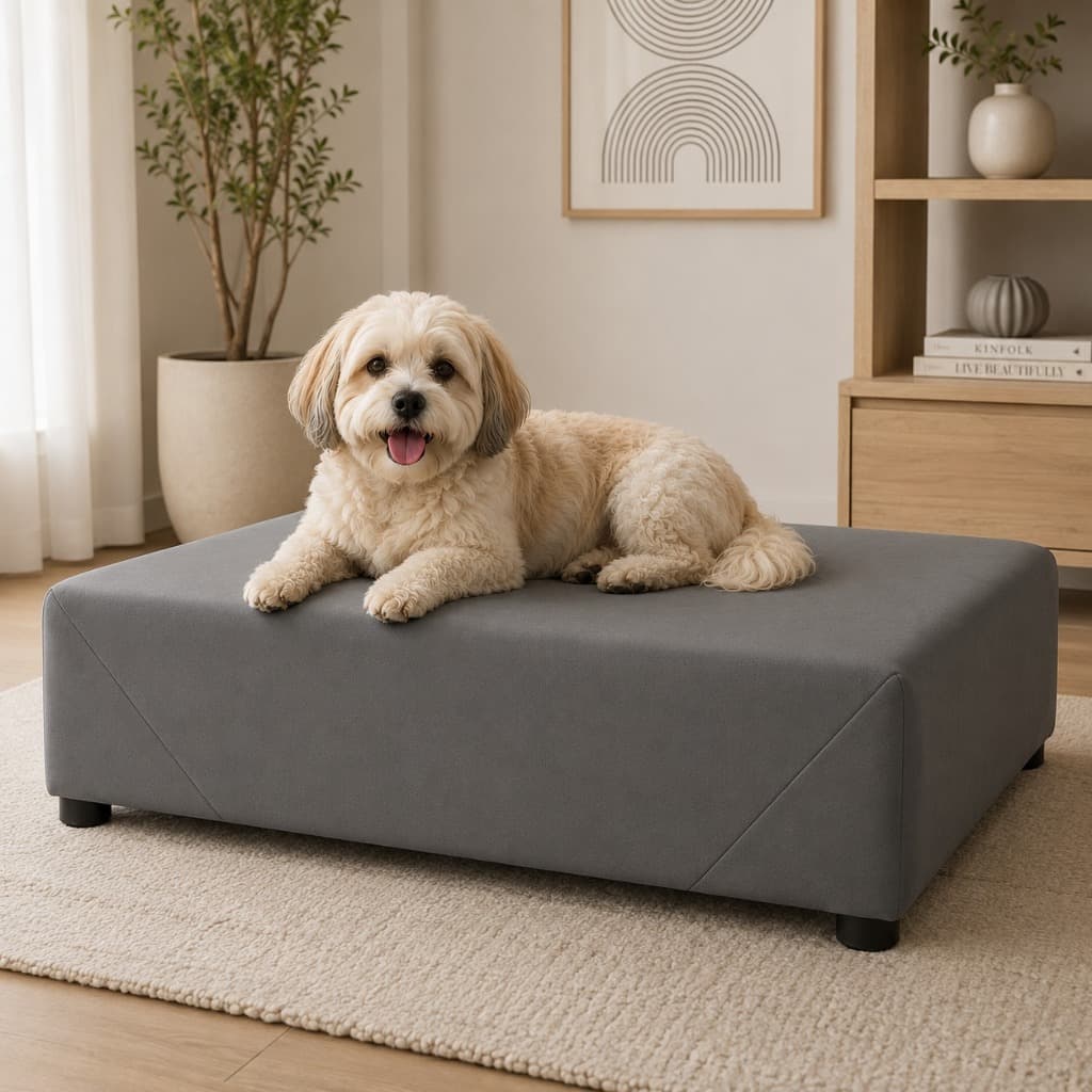 ENVIO IMEDIATO - Cama Pet Box Sem Cabeceira Cachorro Gato Porte Medio E Pequeno Tecido Suede -2 tamanhos