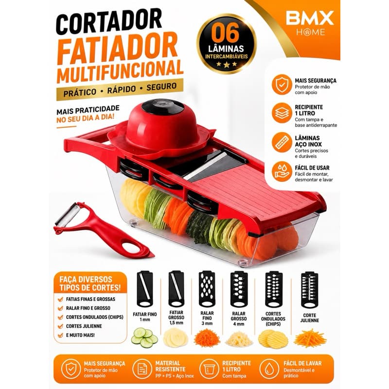 Fatiador Cortador De Legumes 10 Em 1