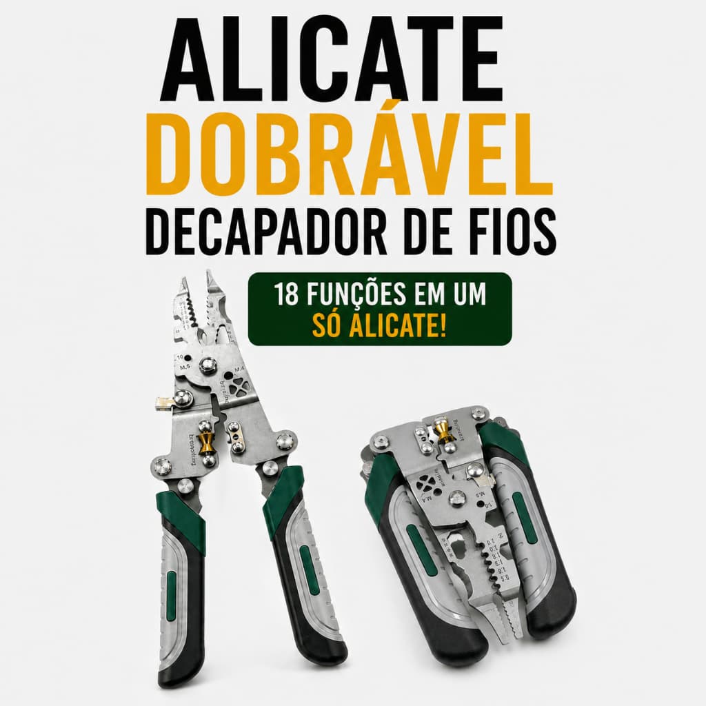 Alicate Automático Dobrável Decapador Crimpador Haosin