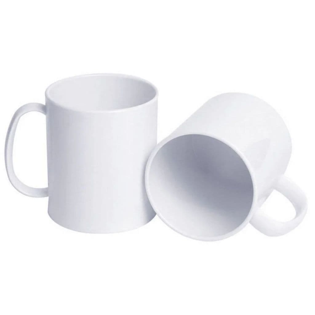 Caneca Plástico/Polímero para Sublimação 325ml - 02 Unidades