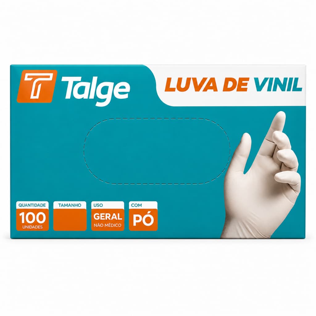 Luva Vinil Com Pó Luva Branca Descartável Para Procedimento Descartável 100 Unidades