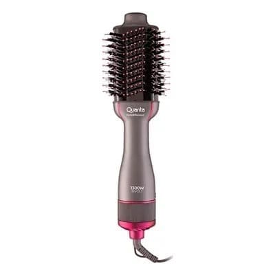 Escova Secadora Quanta Style Glamour QTES6000N 1300W 2 Em 1 Bivolt Preto Rose