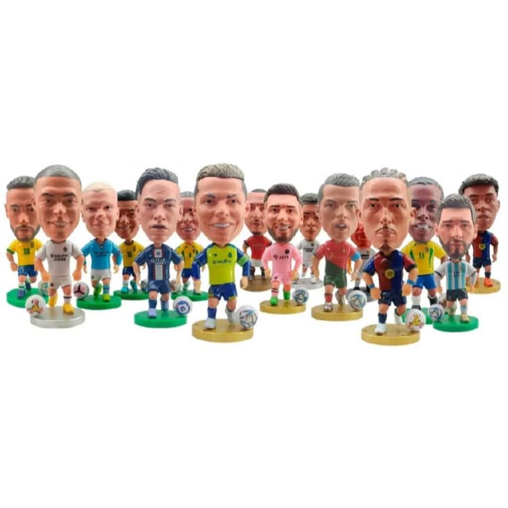Mini Craques Futebol Bonecos Miniatura Dos Melhores Jogadores Do Mundo Action Figure Decoração