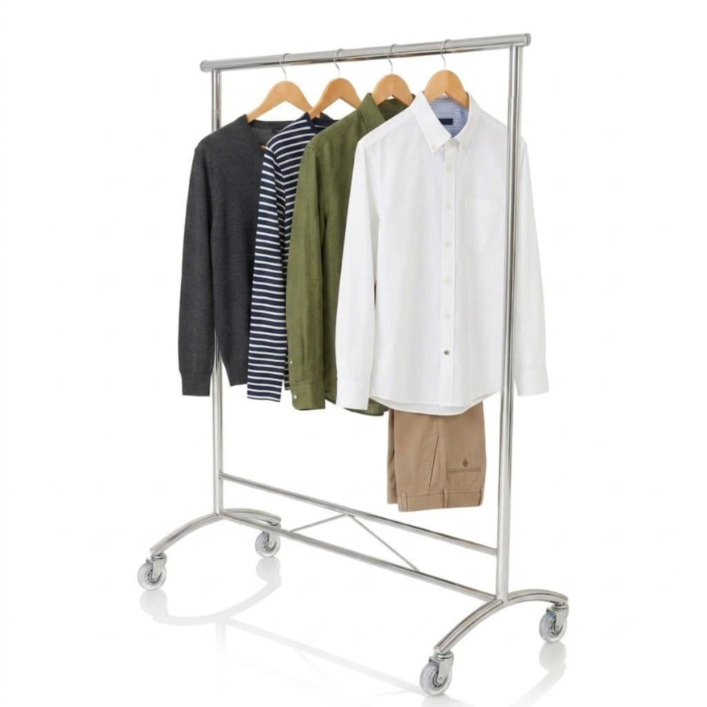 Arara de Roupas 1,50m MD Simples Aço Reforçada para Loja e Closet