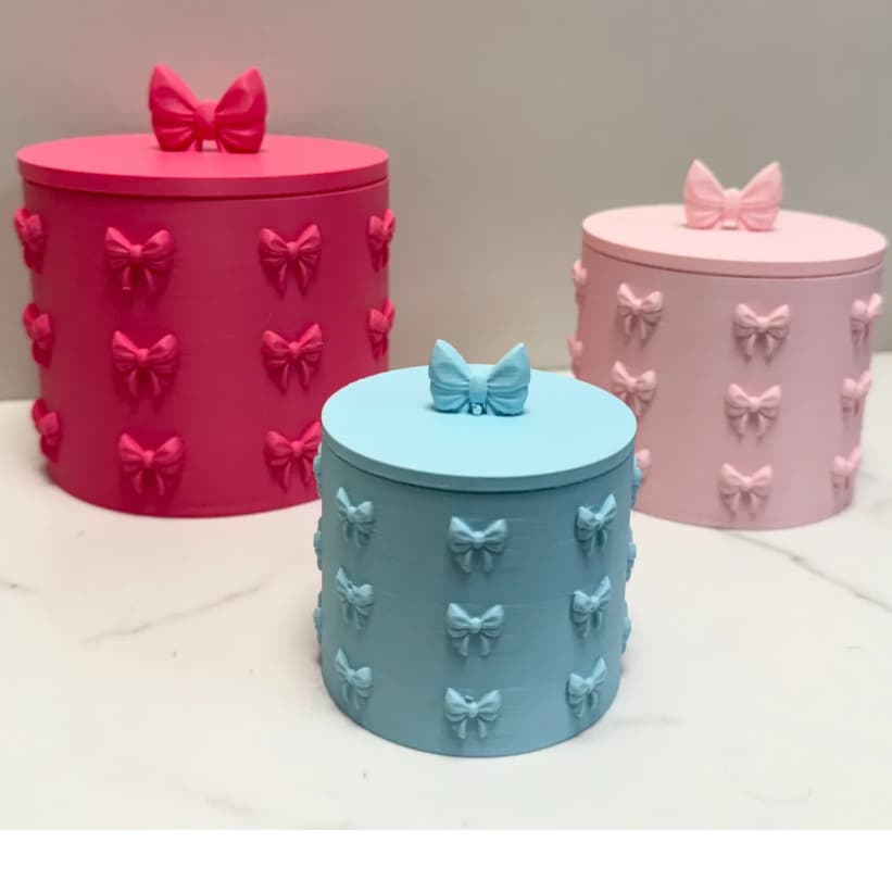 Porta Laços com Tampa, Caixa Organizadora de Laços e Presilhas para Lacinhos Infantil, Estojo para Guardar Acessórios