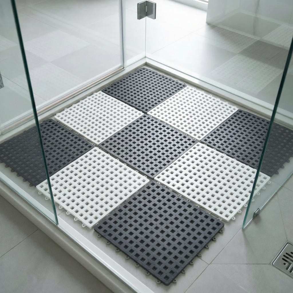 Kit 12 Tapete Box Banheiro Antiderrapante PVC 30x30cm Cozinha Area Servico Emborrachado Lavavel
