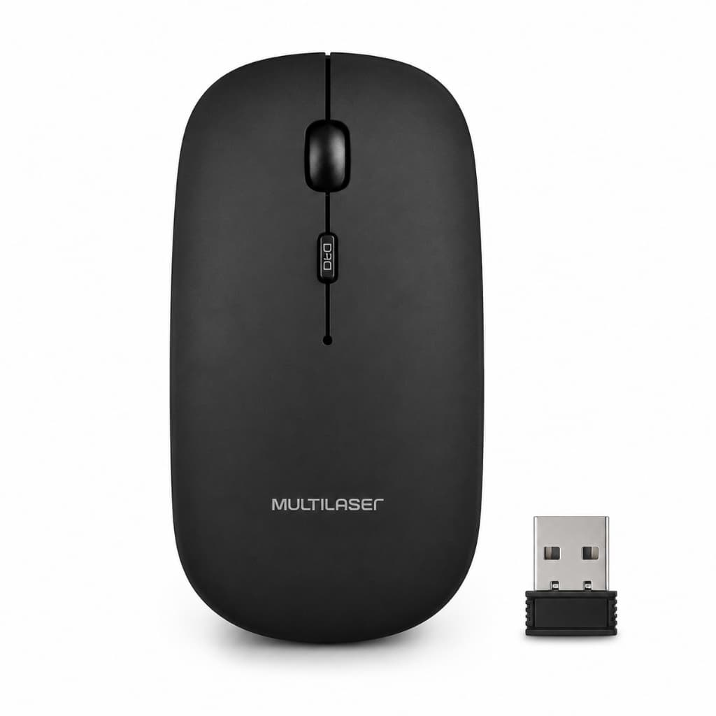 Mouse sem Fio Slim Recarregável Bateria de Lítio Clique Silencioso 4 Botões Multi - MO290 *ENVIO NO MESMO DIA UTIL*