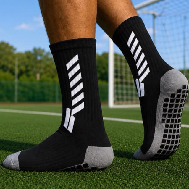 Kit 2 Meião Longo Esportivo Antiderrapante Masculino 35-44