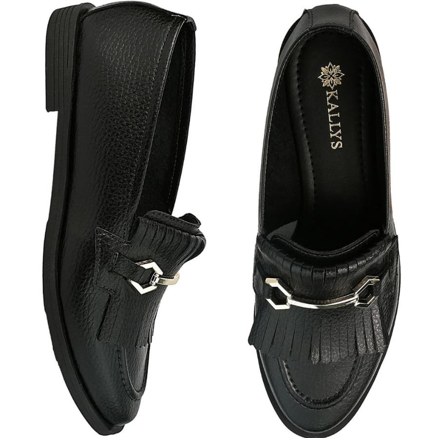 Mocassim Feminino Bico Redondo com Enfeite Sapato Feminino Loafer Sapatilha Macio Moderno Lançamento 6524