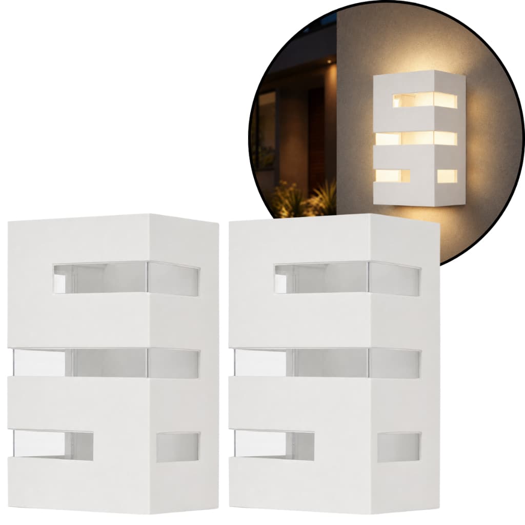 Kit 2 Arandelas Decorativas G9 Luminária Slim Bivolt Externa Interna 3 Frisos Parede Muro Jardim