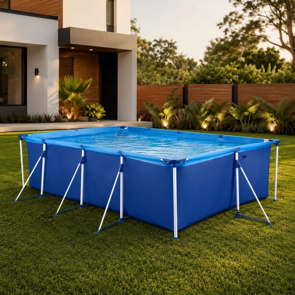 Piscina Retangular 5000 Litros Mor Grande Verao Lazer Calor Diversao Crianca Infantil Azul Praia