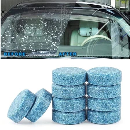 Kit Pastilha Efervescente Limpa Para-Brisa Automotivo – Concentrado | 10 Unidades