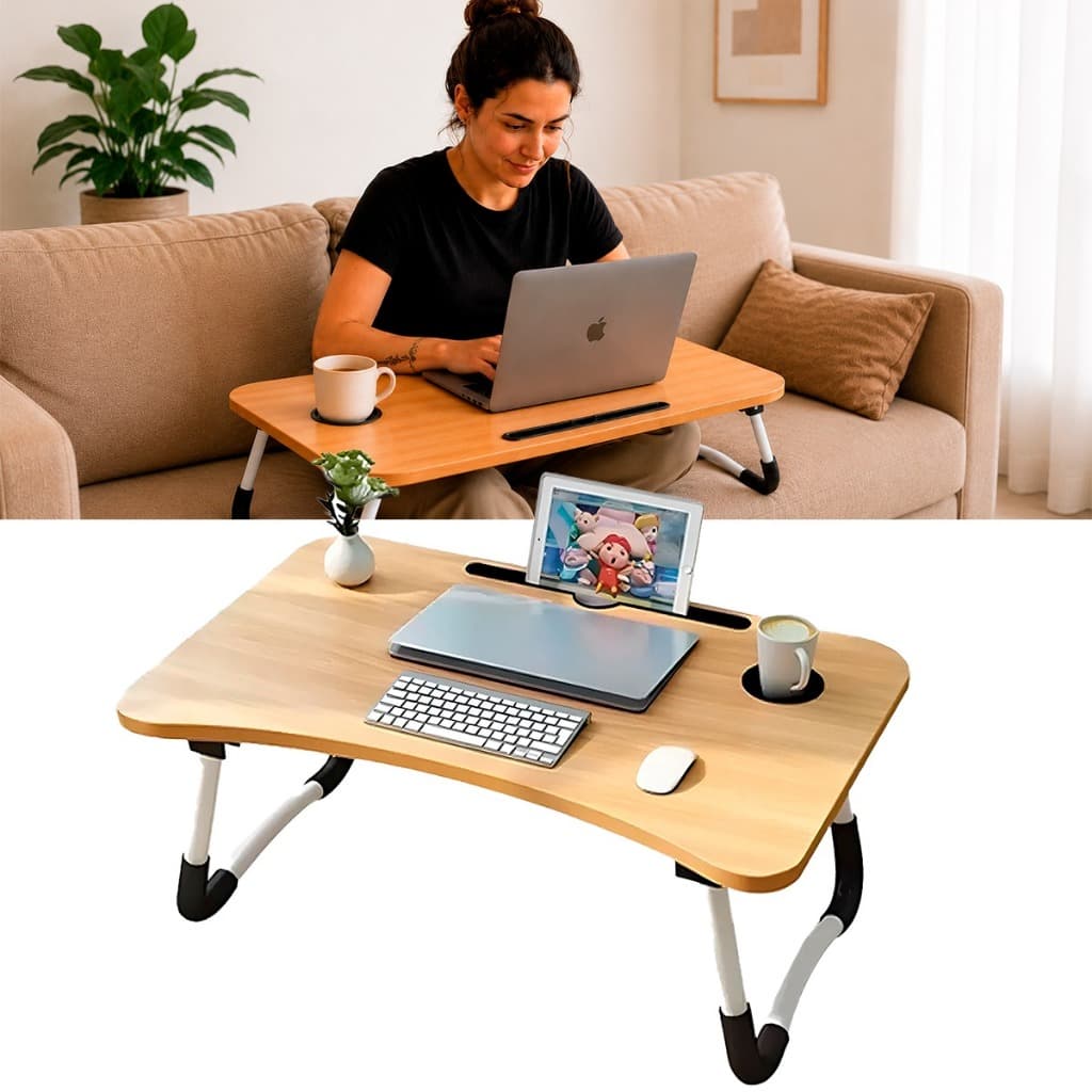 Mesa Dobrável Notebook Cama Home Office Portátil Mesa Refeição Café Estudo Suporte Multifuncional