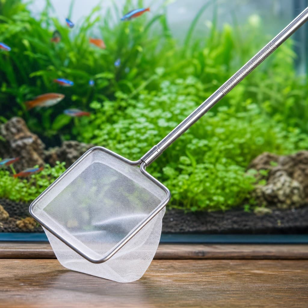Rede Boyu Inox FC-4 10,2cm para Peixes Pequenos e Médios de Aquário