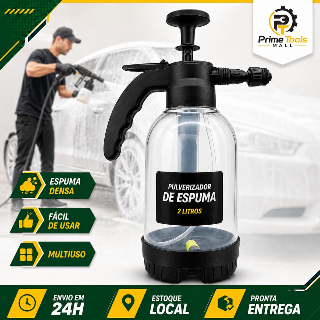 Pulverizador Snow Foam Lavadora Espuma Manual 2 Litros Com Bicos profissional Pulverizador Borrifador Alta Pressão