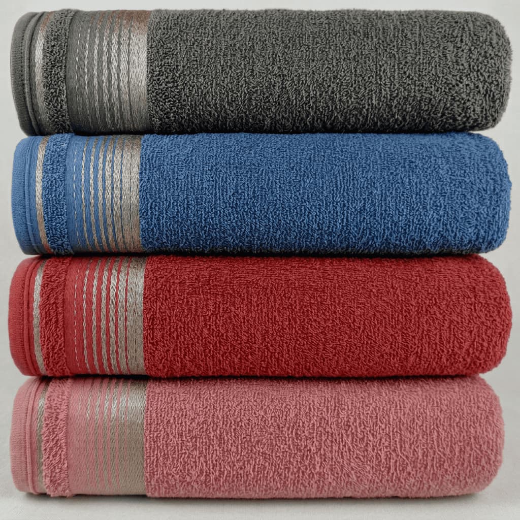 Kit 04 Toalha De Banho Gigante Felpuda 80x150cm 100% Algodão Premium