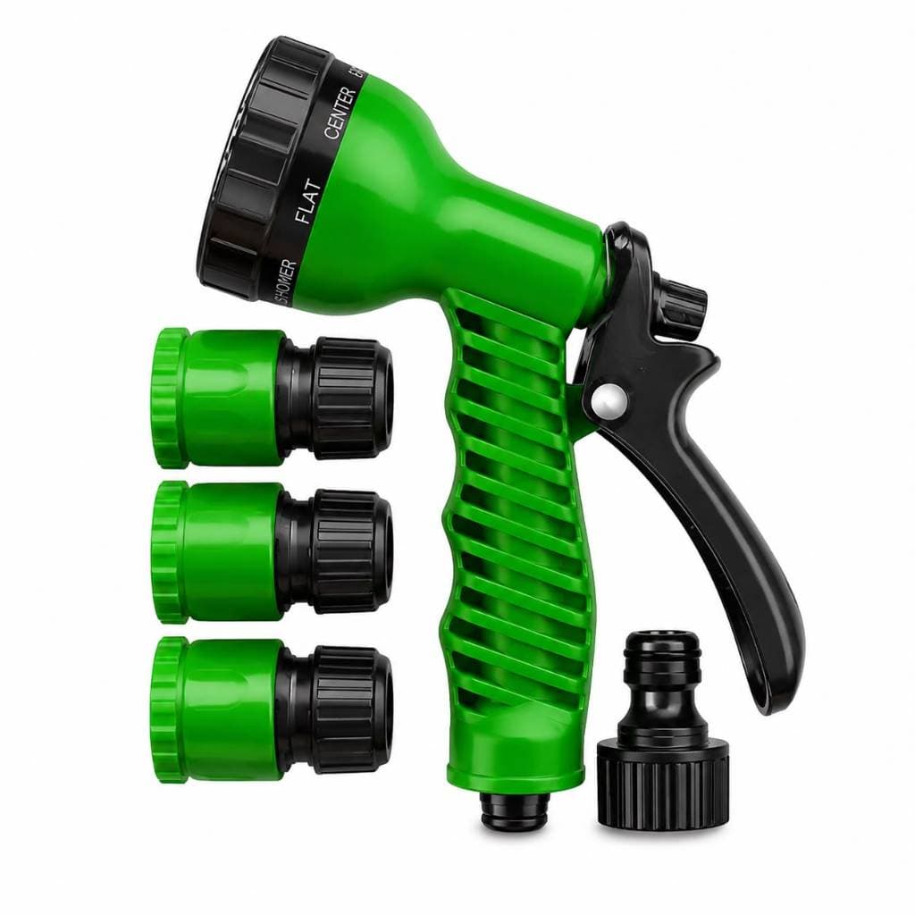 Esguicho para Mangueira 7 Tipos de Jato com Engate Rápido | Pistola de Água para Jardim, Carro e Quintal