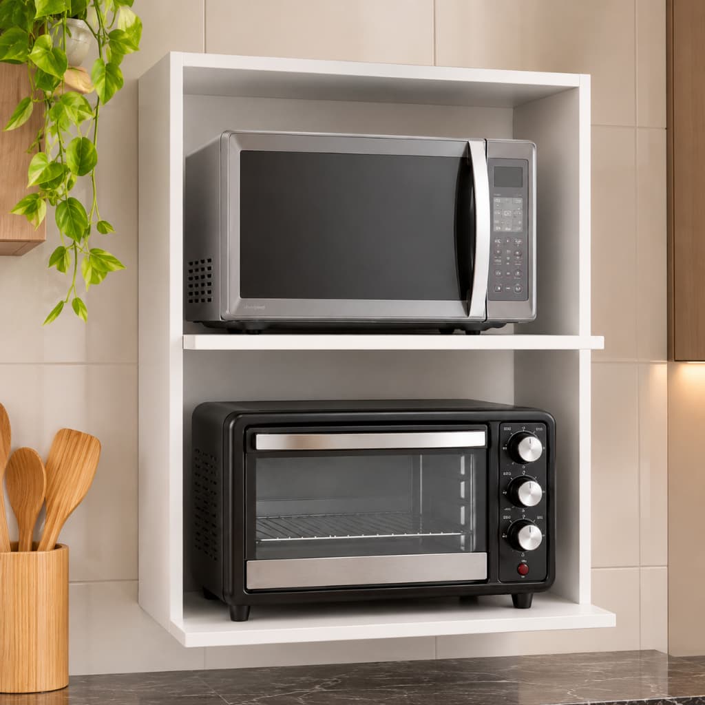 Suporte Suspenso Aéreo Para Micro-ondas Forno Elétrico Organizador Moderno De Cozinha