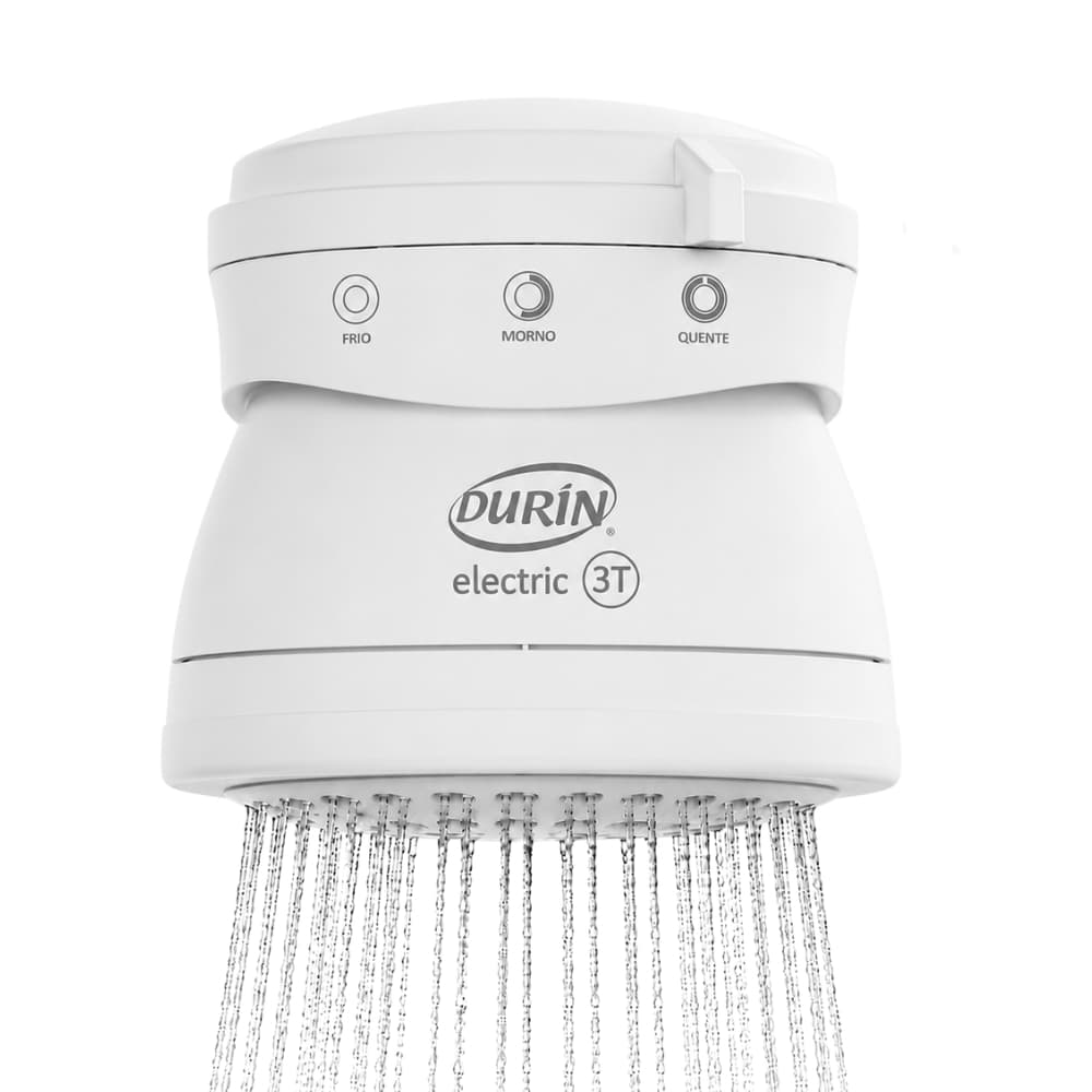 Ducha Chuveiro Elétrico Para Banho 3 Temperaturas 3200W / 4400W / 5400W - 220V / 127V Branco Durín
