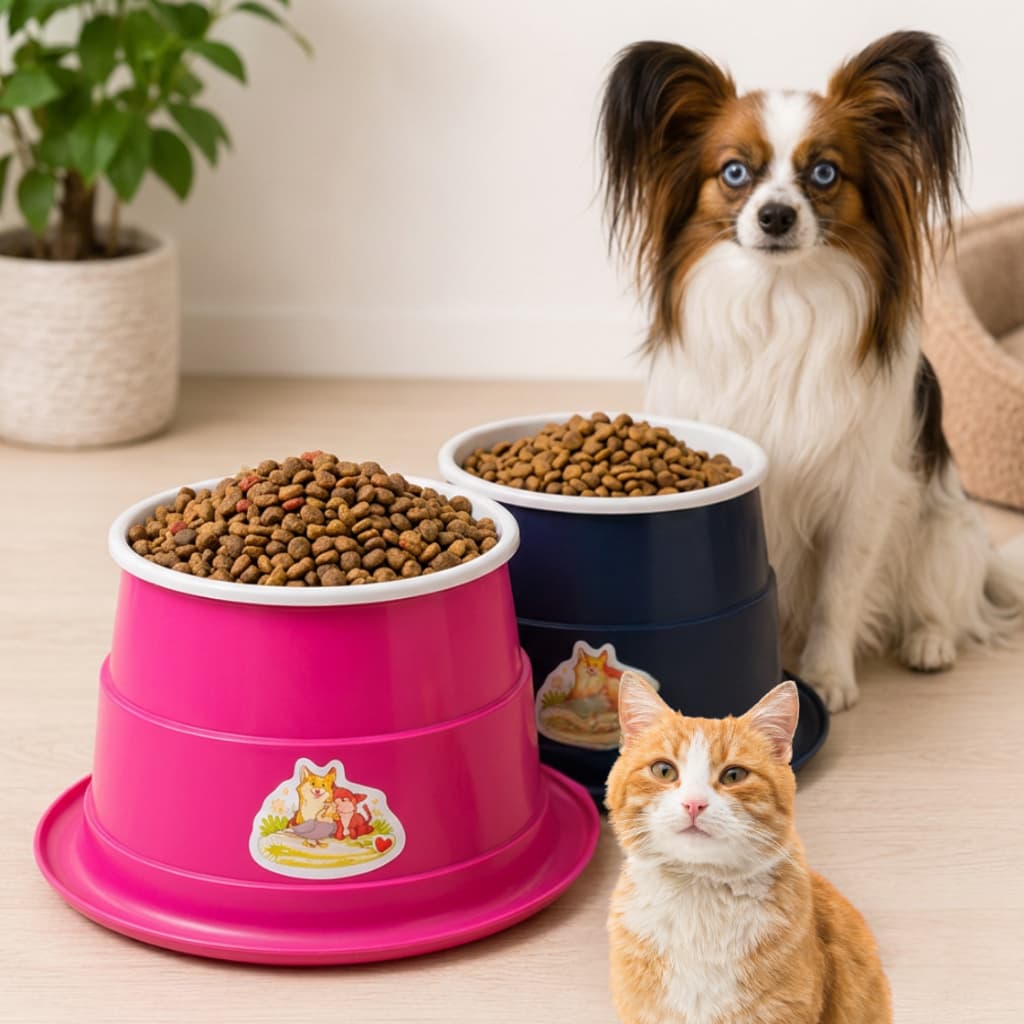 Comedouro Anti Formiga Bebedouro elevado auto Pets 400ml para Cães e Gatos Tigela Plástica Removível